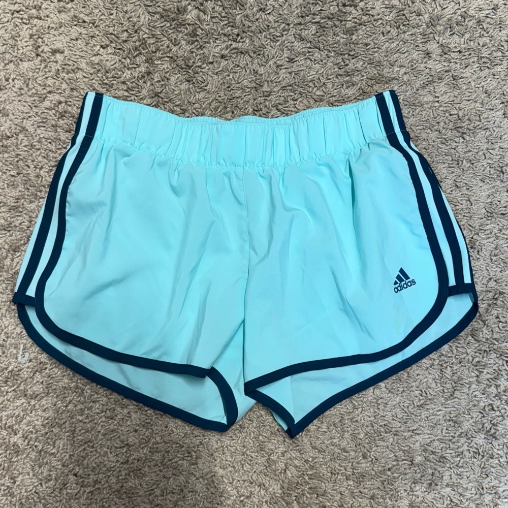 Adidas Women's Aqua Blue Athletic Shorts